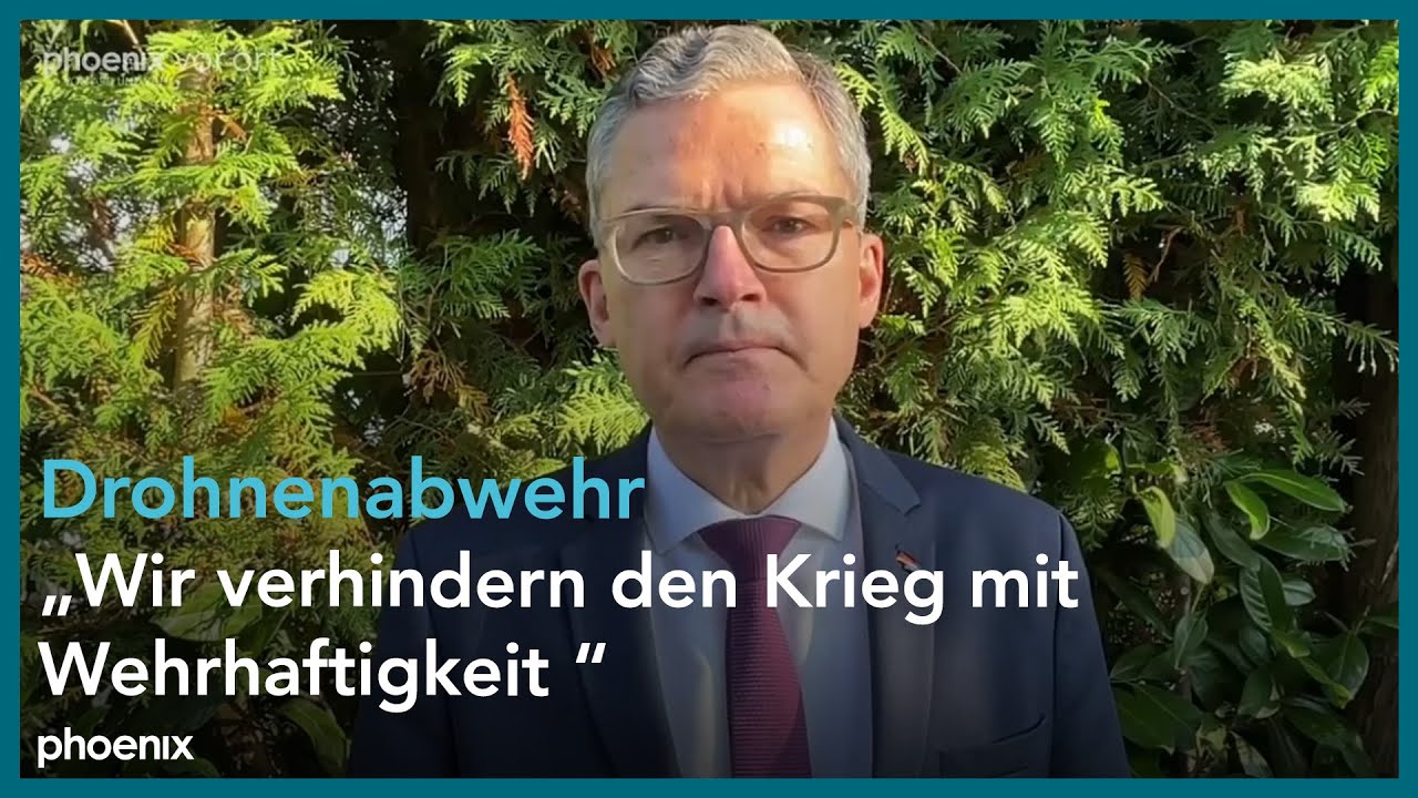 phoenix tagesgespr&auml;ch mit Roderich Kiesewetter (CDU-Au&szlig;enpolitiker) am 01.10.25