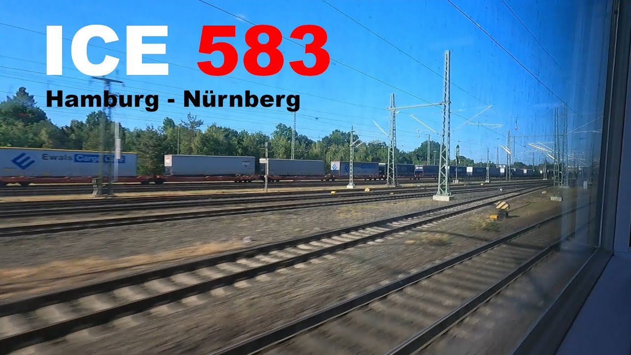 ICE 2 von Hamburg nach Nürnberg, über Bremen und Ansbach | ICE 583 Mitfahrt