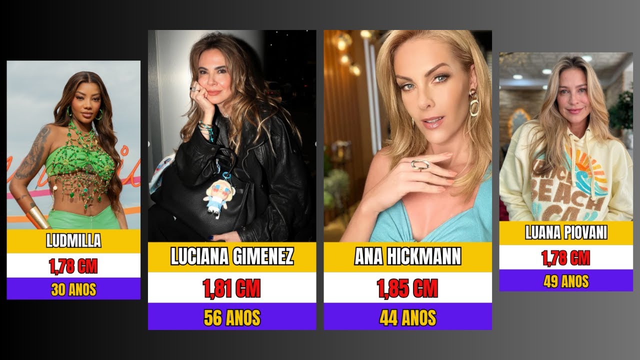 Essas São as Brasileiras Famosas Mais Altas — Veja a Altura e a Idade