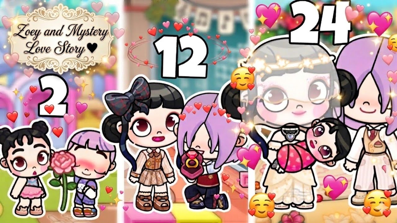 Zoey & Mystery's Love Story❤️ Pt 1-3❤️HUNTRIX💖K-Pop Hunters❤️ Avatar World