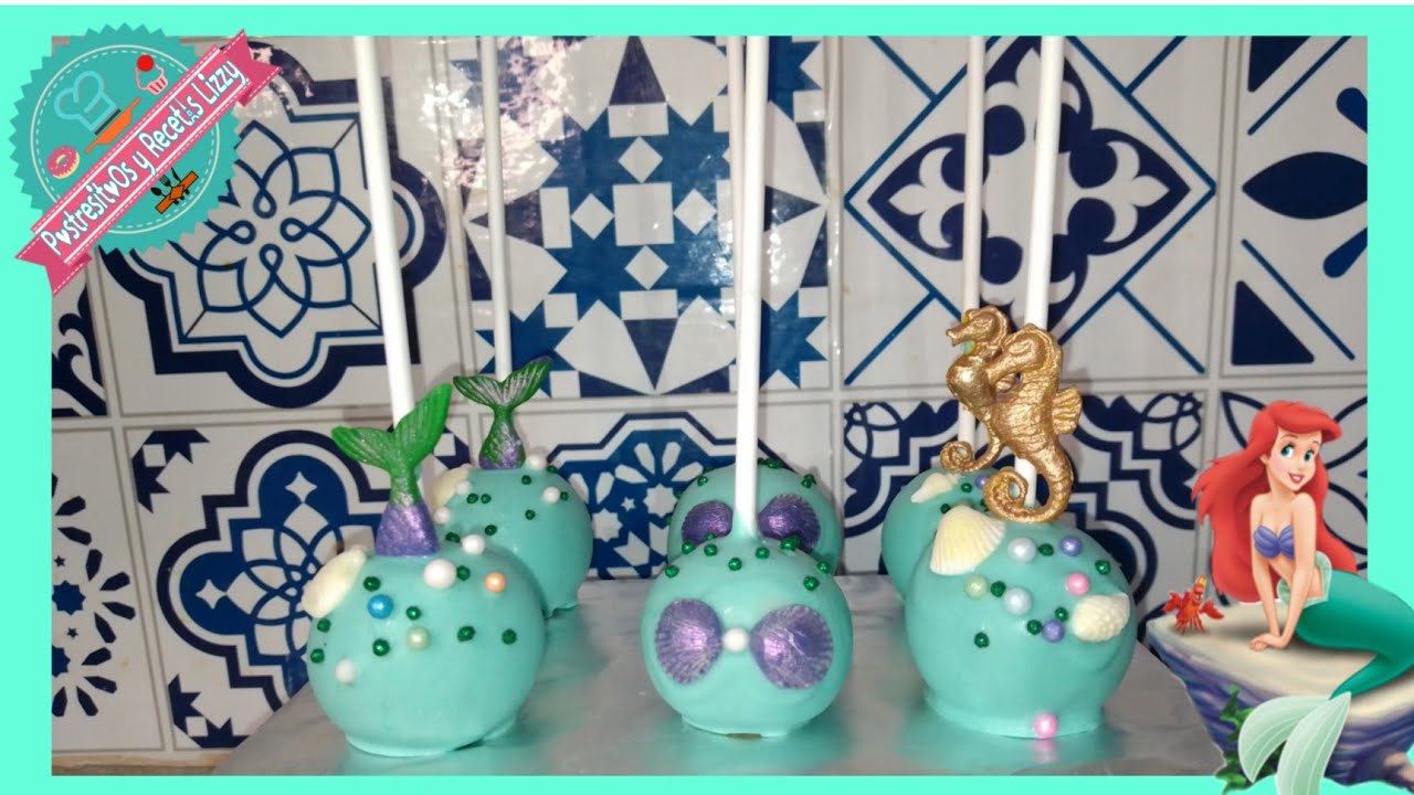 Cake Pops de Sirenita.                                           #cakepops