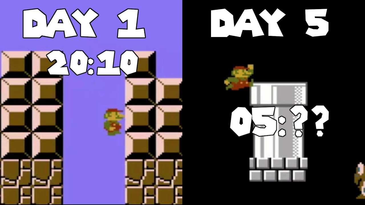 HOW FAST can I BEAT Super Mario Bros in 5 DAYS