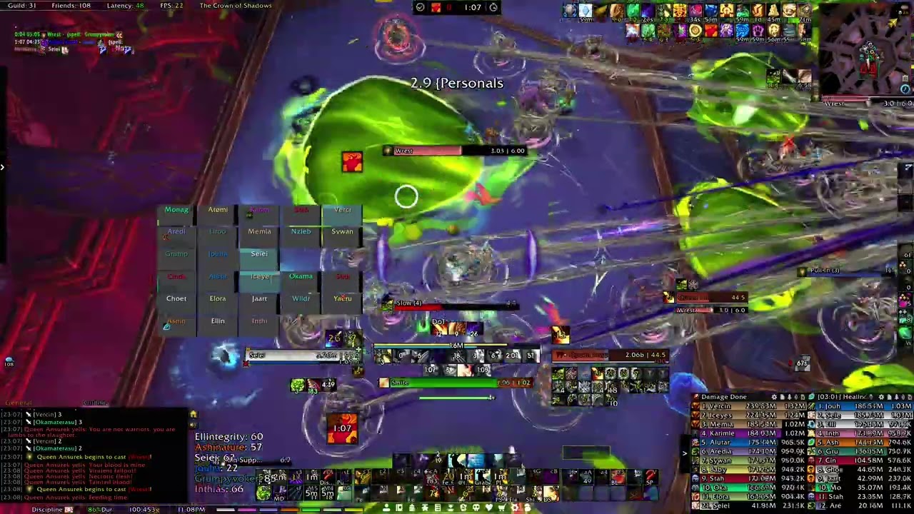 MOST EPIC ENDING OF A RAID BOSS FIGHT EVER ???!!! (Queen Ansurek HM - Disc Priest PoV)