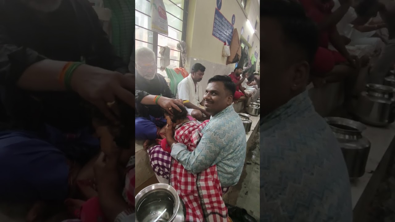Mundan ceremony at simhachalam 😢🙁🧑‍🦲