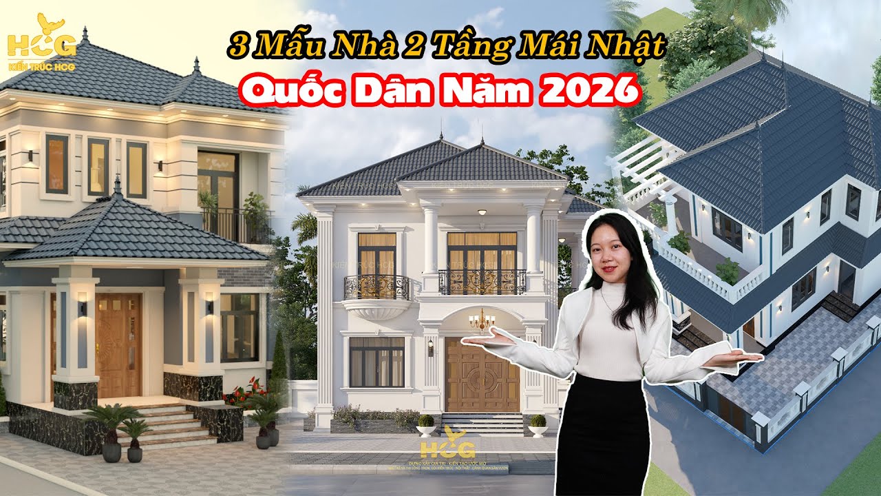 Top 3 Mẫu Biệt Thự Mái Nhật Quốc Dân Đáng Tham Khảo 2026 | Kiến Trúc HCG