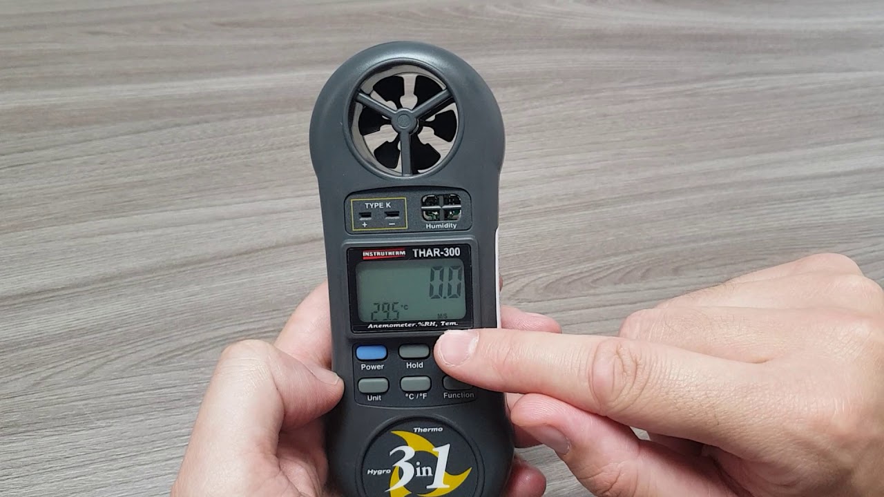 MEDIÇÃO DE TEMPERATURA, UMIDADE RELATIVA E VELOCIDADE DO AR (ANEMÔMETRO) - THAR-300 INSTRUTHERM