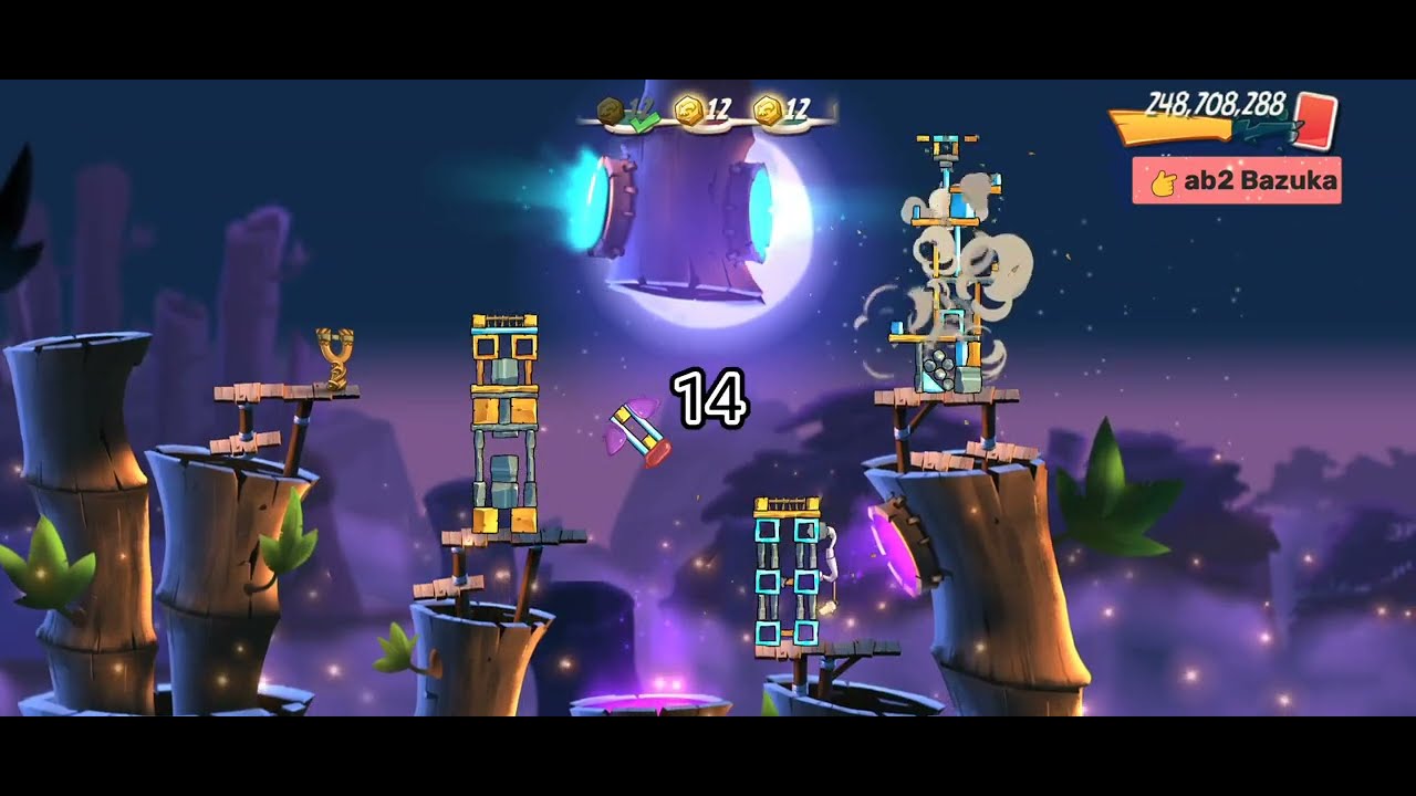 Angry Birds 2 Mighty Eagle Bootcamp 7 Feb  2026 With Two Extra Birds Bomb  Melody Multiple Bubbles 
