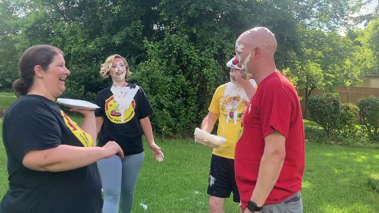 Pie fight with Fazo, Julie, Matty and Supercute