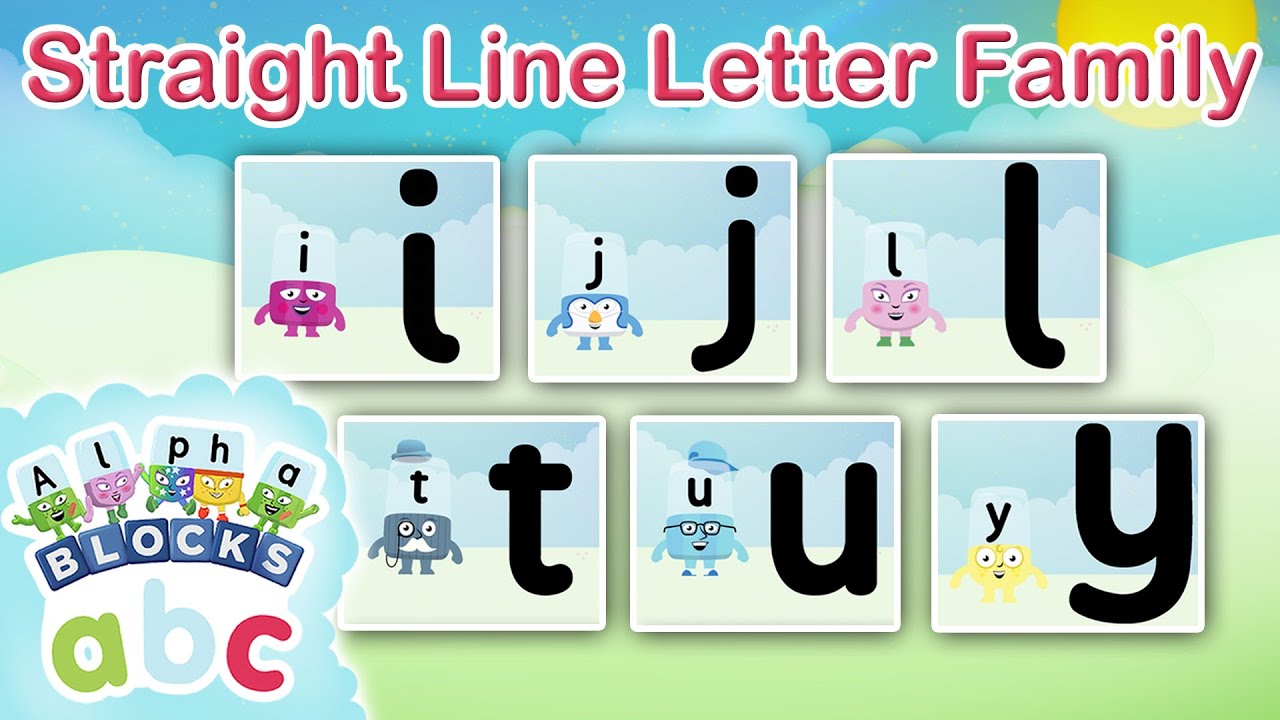@officialalphablocks - Straight Line Letter Family | Learn How to Write