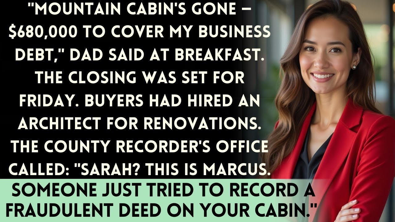 Dad Sold My Mountain Cabin for His Debt — The County Recorder Was My Former Tenant