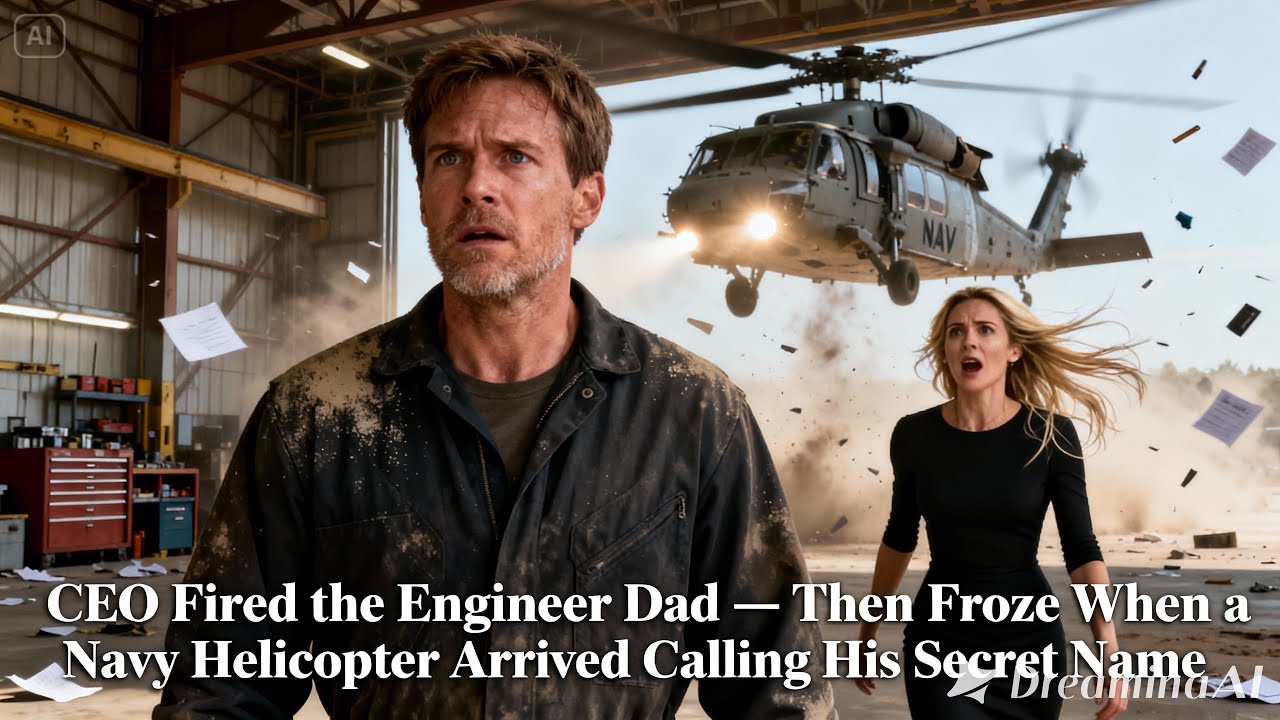 CEO Dismissed the Mechanic Dad — Then Froze When a Navy Helicopter Arrived Calling His Secret Name
