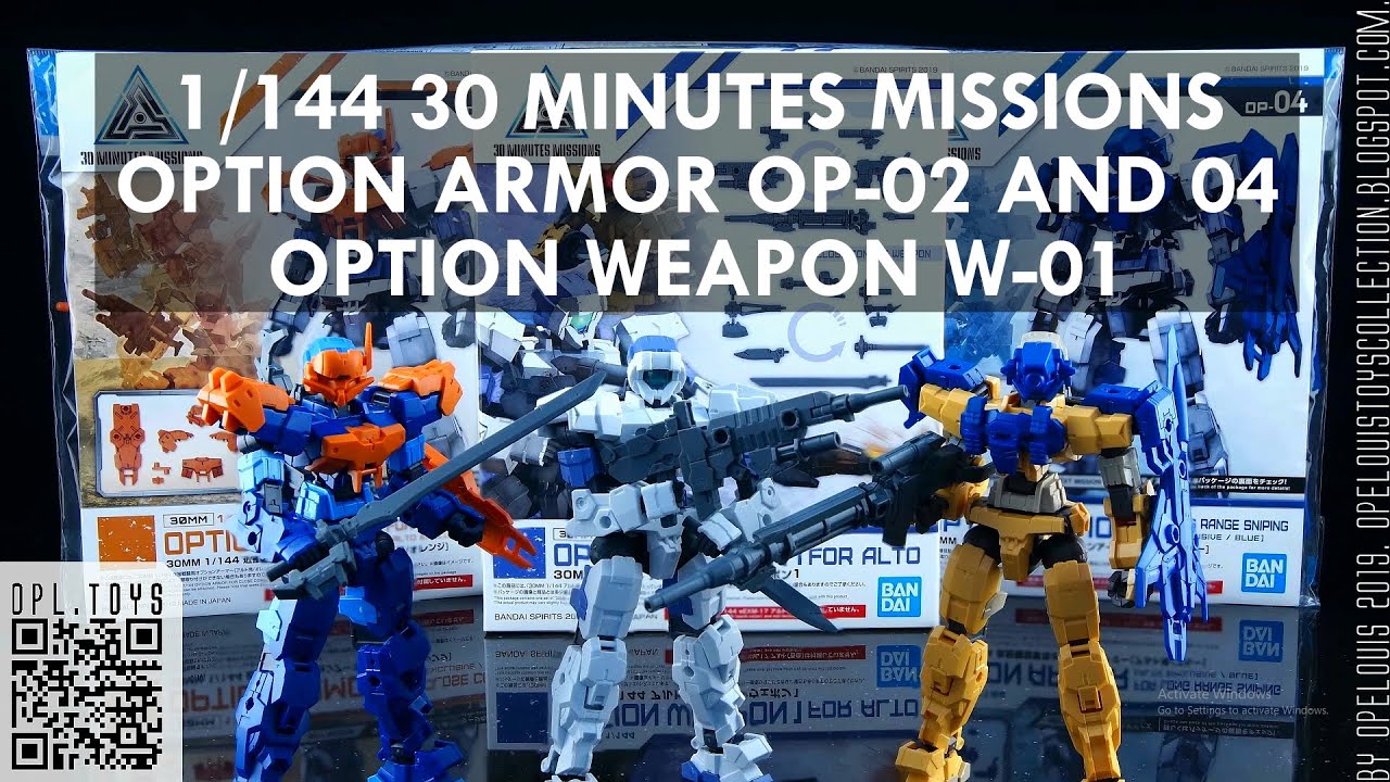 Bandai Spirits 30 Minutes Missions Option Armor and Option Weapon 1 - Open box, assemble and Review!