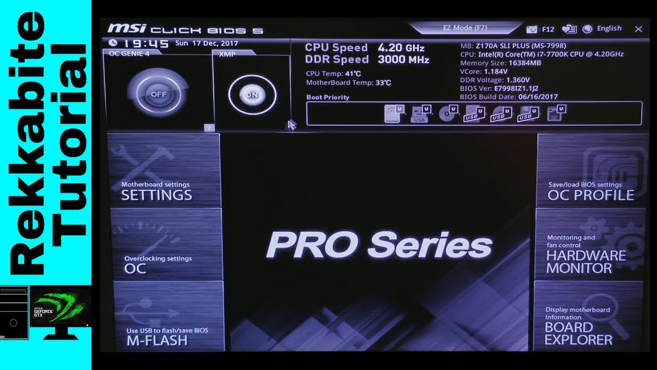 Как установить Windows 10 на BPX NVMe с материнской платой MSI Z170A