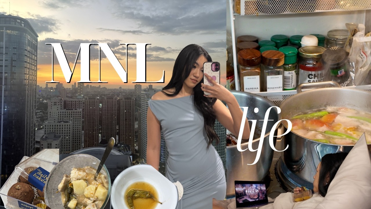MANILA GIRL VLOG | working & partying in the city, grocery haul, cooking for one