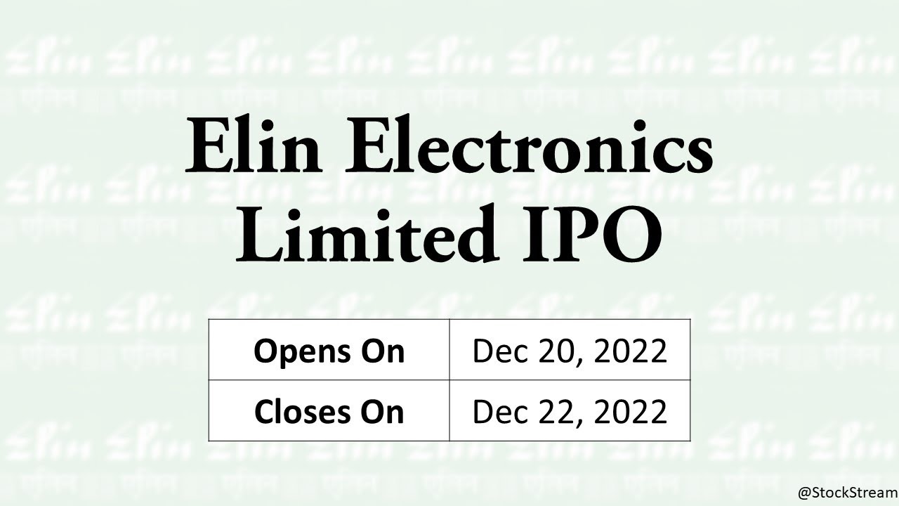Elin Electronics IPO Review | Elin Electronics Limited IPO | Apply or Not? | StockStream