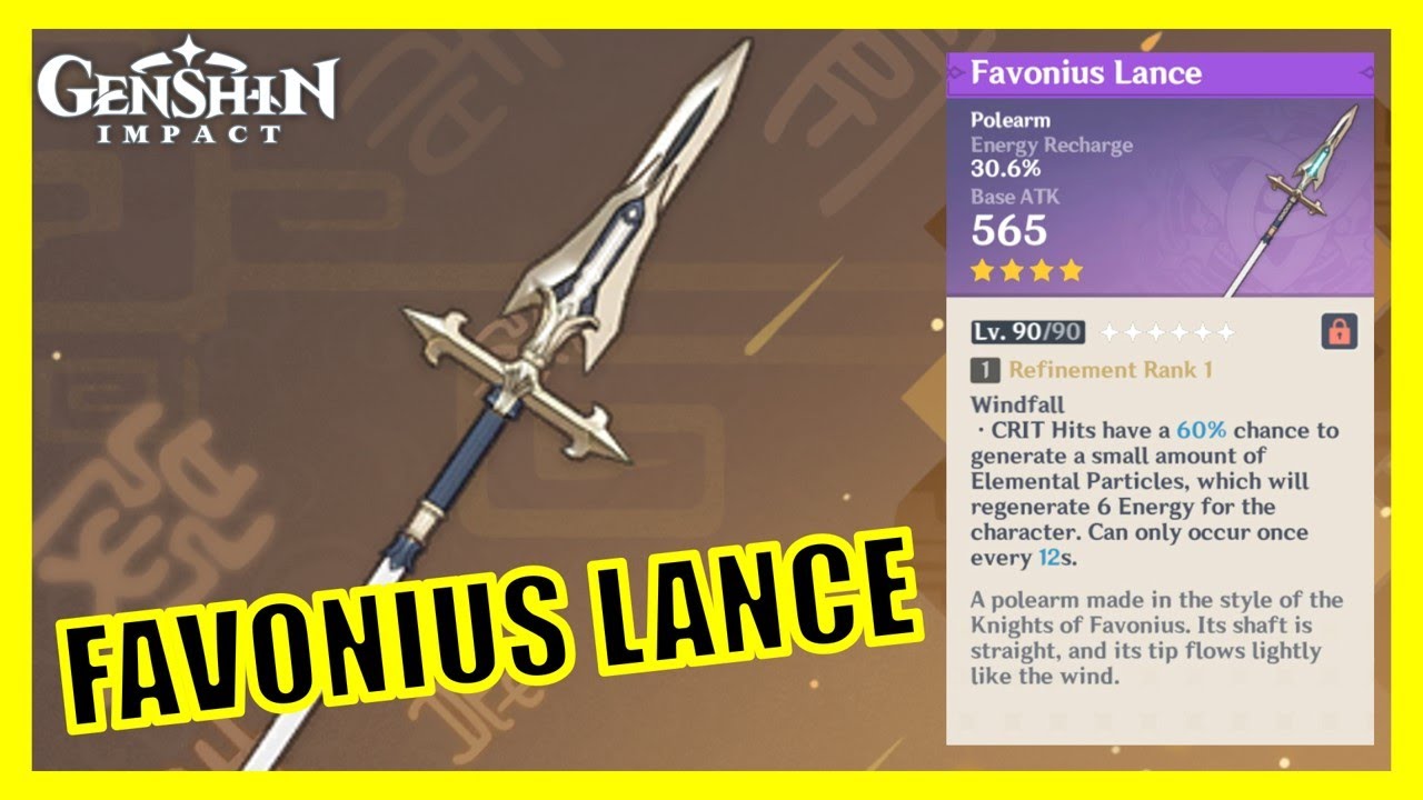 Ascend and Enhance Favonius Lance - Genshin Impact