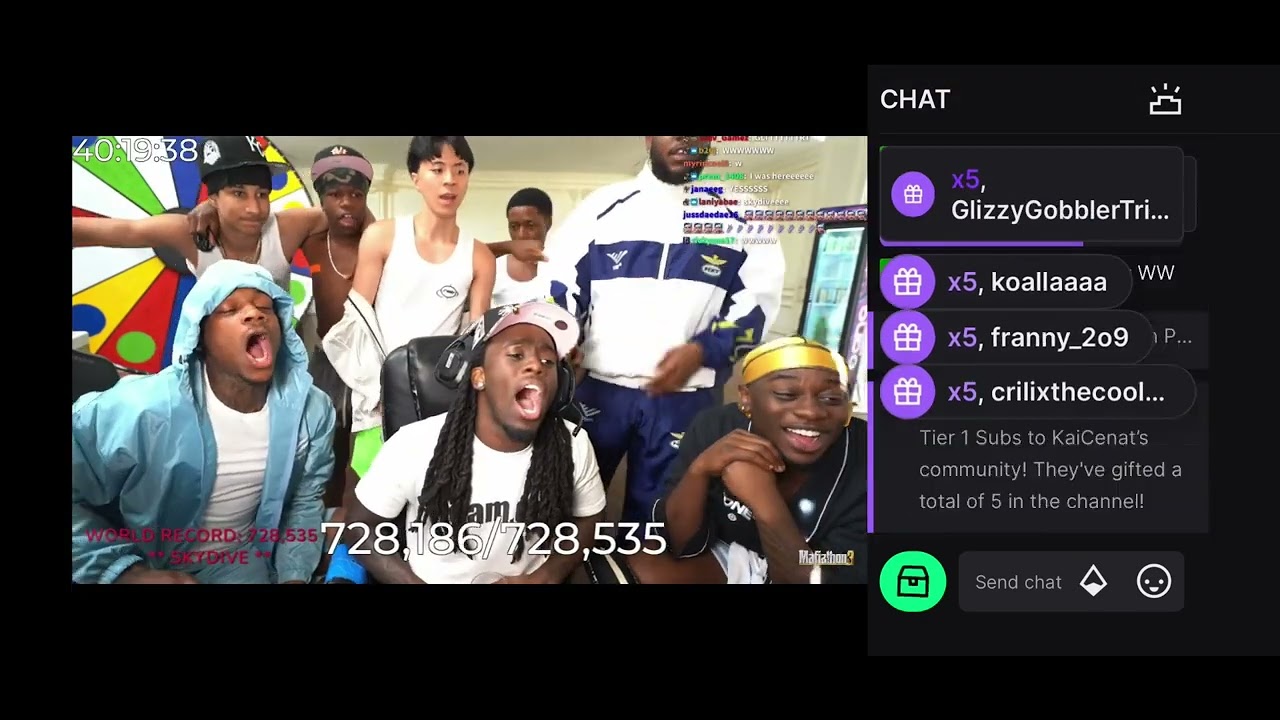 Kai Cenat Breaks His Own World Record at Mafiathon 3