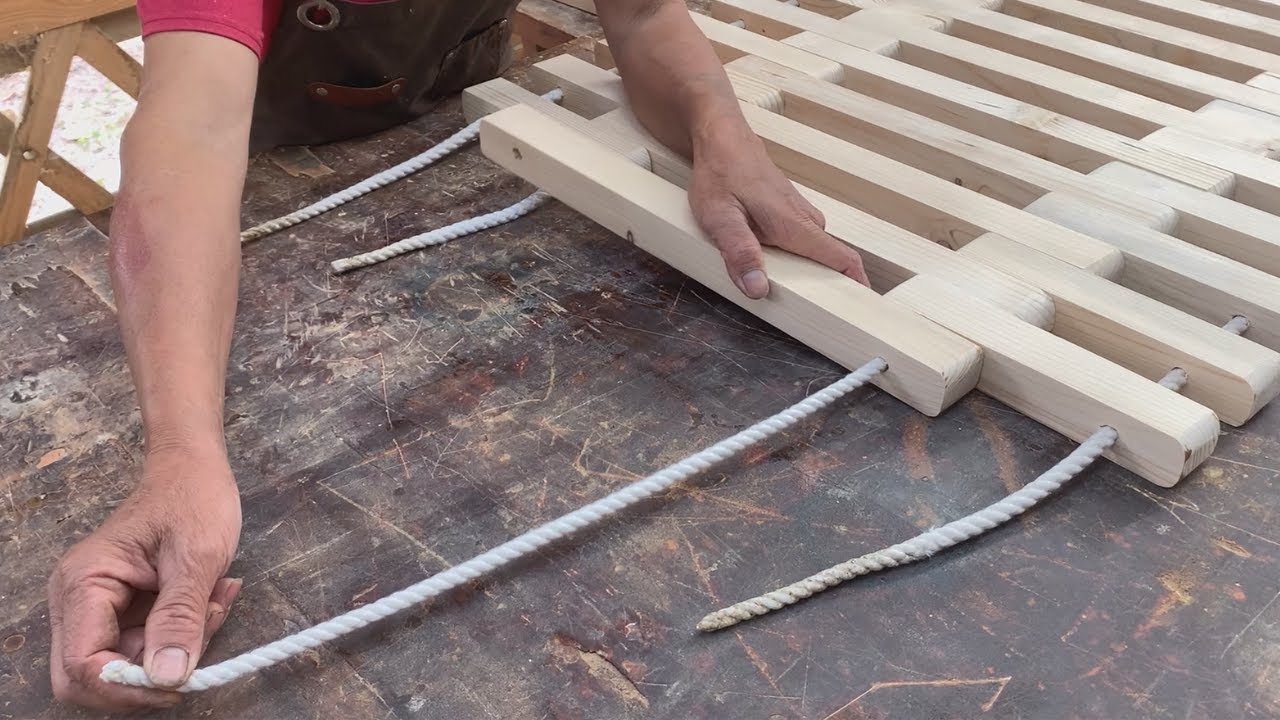 Realistic Recycling Project From Dismantled Wood // How To Make A Sturdy Wooden Hammock