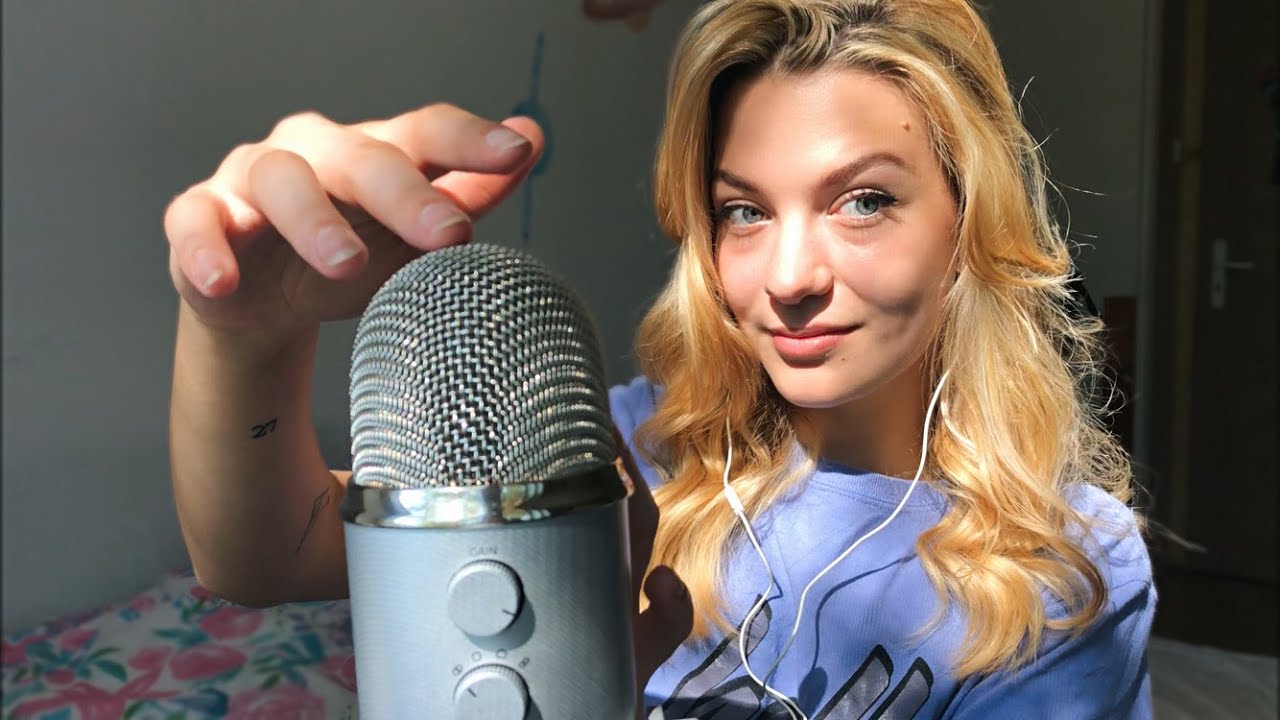 ASMR s novým Blue Yeti mikrofonem 💙 štětečkování a škrabkání 🌙
