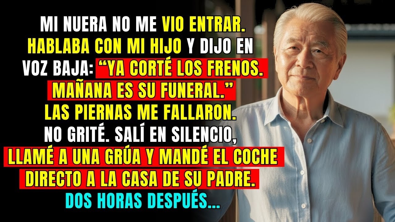 Escuché a mi nuera decir que cortó el freno  Me fui en silencio, llamé a una grúa… 2 horas después…