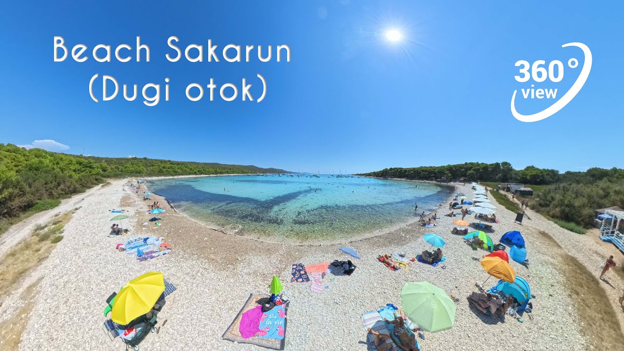 Beach Sakarun (Dugi otok) - Croatia 360 virtual tour 8k