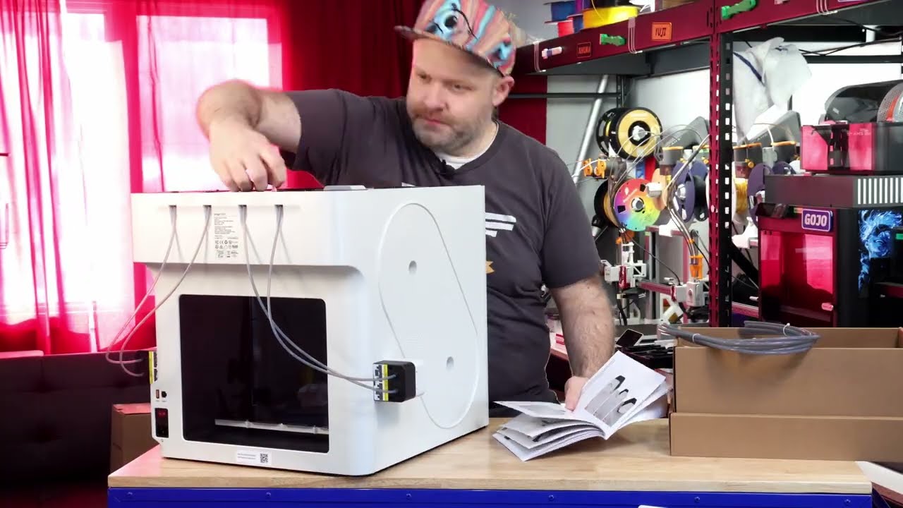 Snapmaker U1 Unboxing and 1st Print. Easy fix - error X/Y movement exceeded travel limit