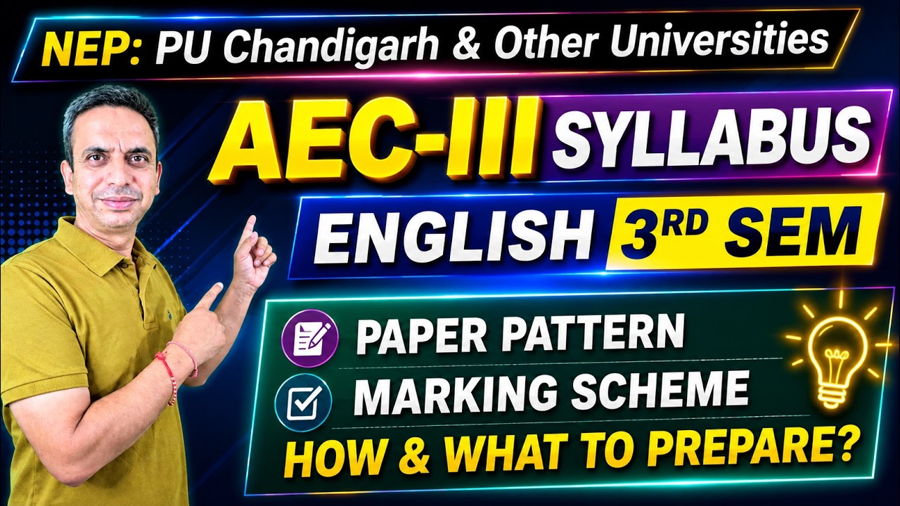 AEC 3 Syllabus NEP PU English 3rd semester #puexam 