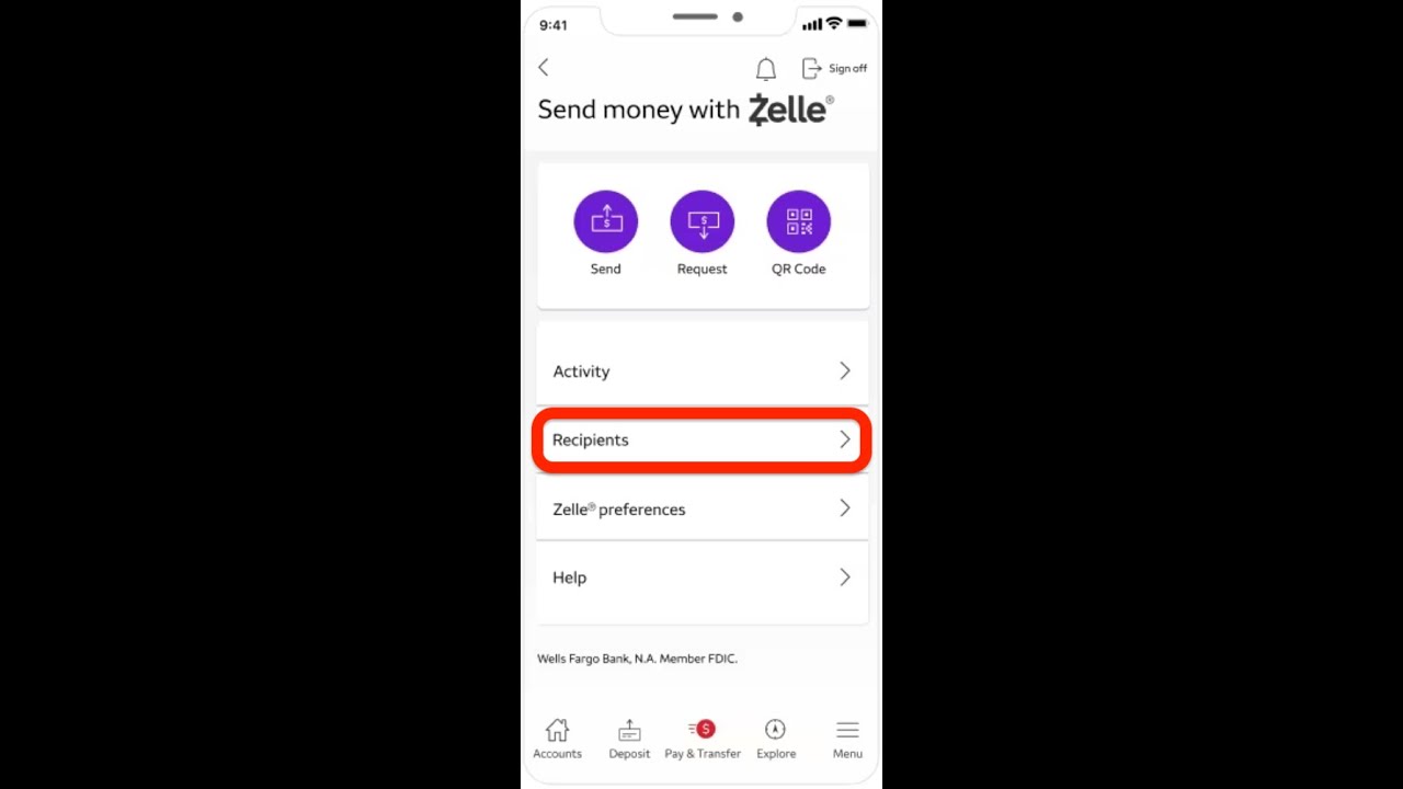 How to Add Recipient to Zelle on Wells Fargo app