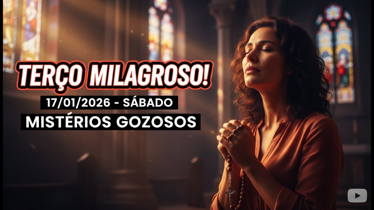TERÇO DE HOJE | Sábado, 17 de Janeiro de 2026 — Mistérios Gozosos | 18h