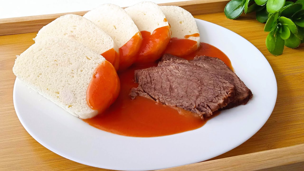 Rajská omáčka s hovězím masem a knedlíkem, osvědčený recept! Lahodný TV