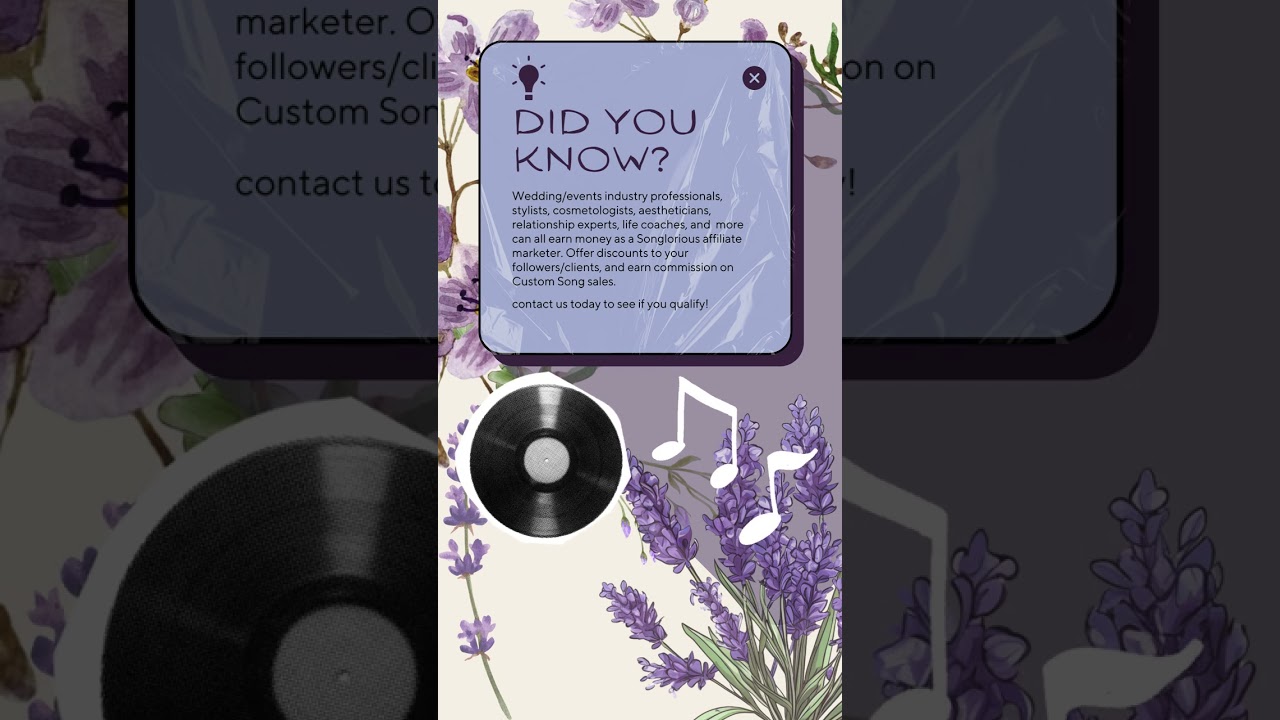 Affiliate Marketing Opportunity - Songlorious Custom Songs