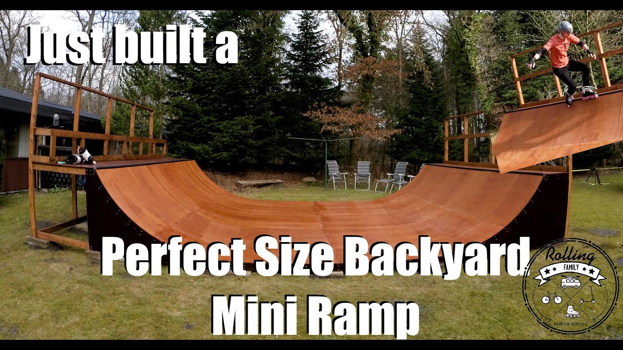 We built a backyard mini ramp for inline skating