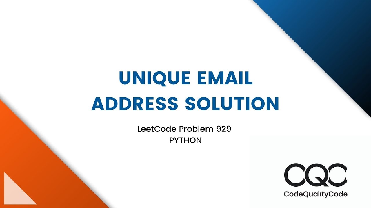 Unique Email Address Solution - LeetCode Problem 929
