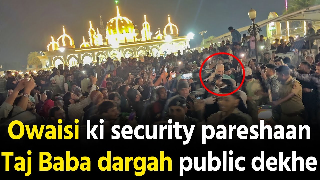 Asaduddin Owaisi Taj Baba Dargah Nagpur public ki deewangi dekho