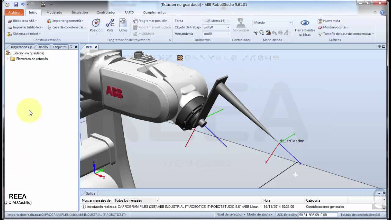 RobotStudio: Actividad 4b - (Configuración avanzada de herramientas)