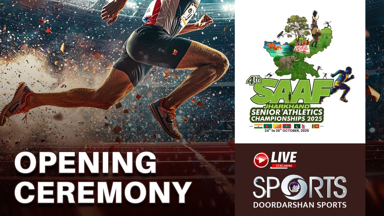 LIVE - Opening Ceremony - 4th South Asian Senior Athletics Championship 2025 Ranchi, Jharkhand