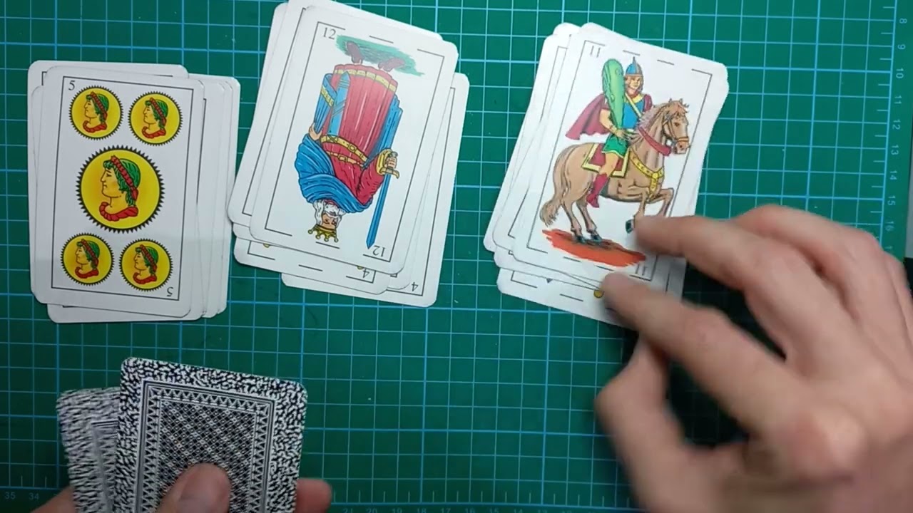 Truco matemático de ordenación, las 21 cartas