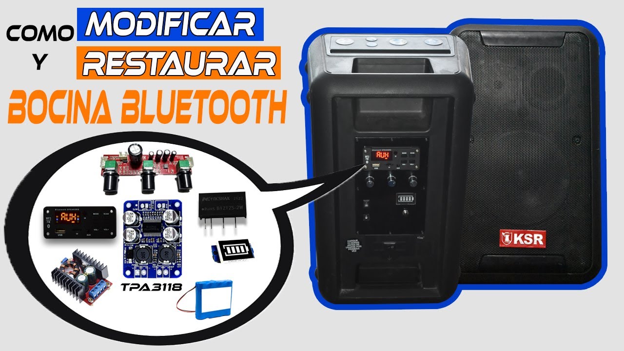 COMO HACER UNA BOCINA BLUETOOTH  ¡¡¡SUPER POTENTE!!! TPA 3118
