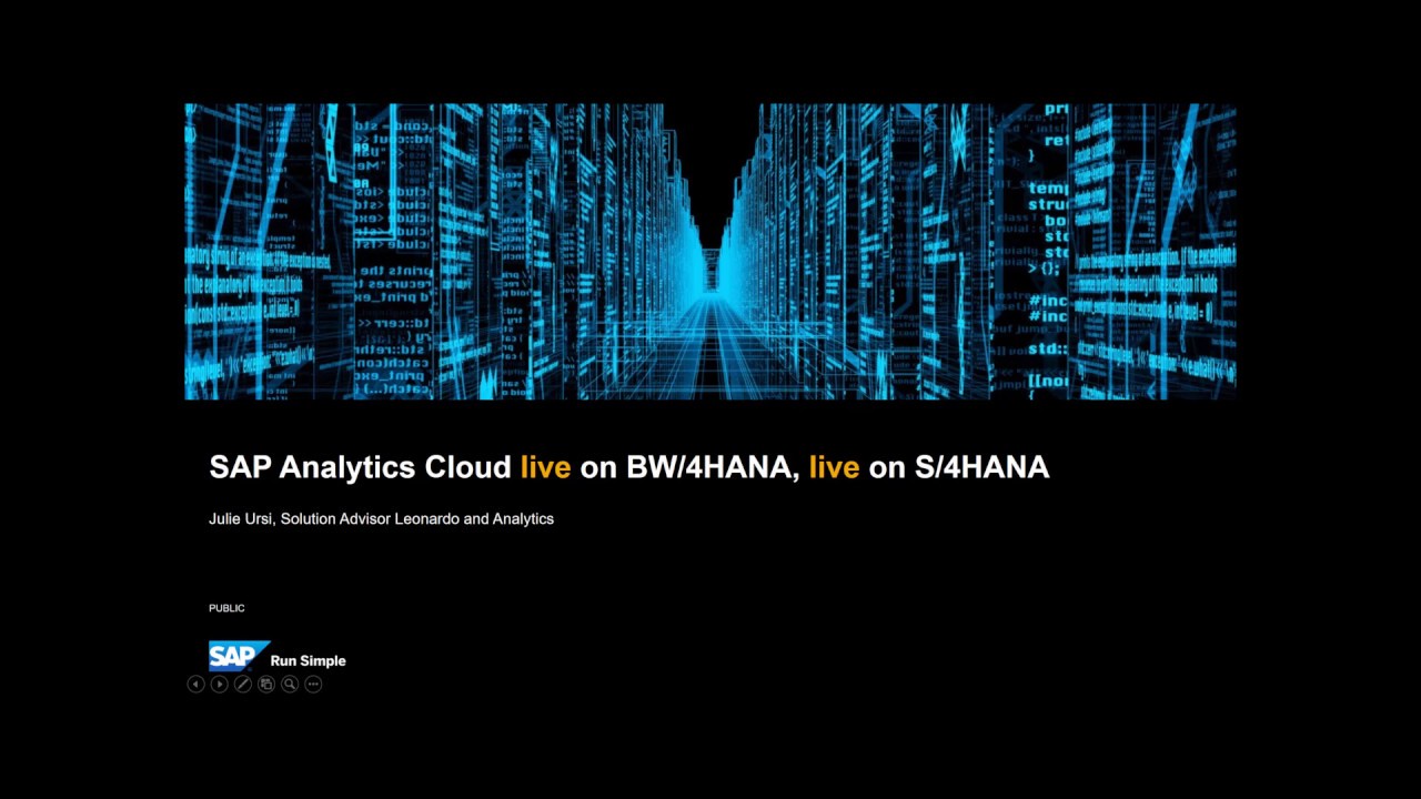Connect Live to SAP S/4HANA and SAP BW/4HANA with SAP Analytics Cloud