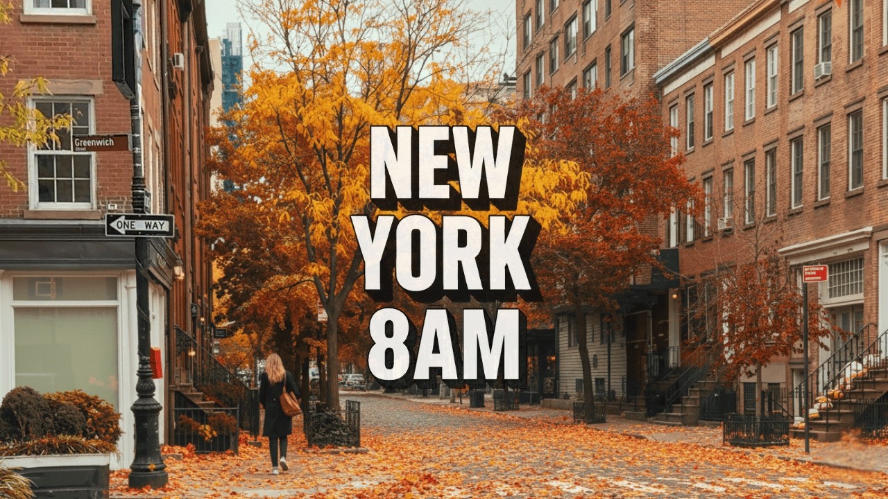 A Quiet Autumn Morning in Greenwich Village | New York Walking Tour 4K