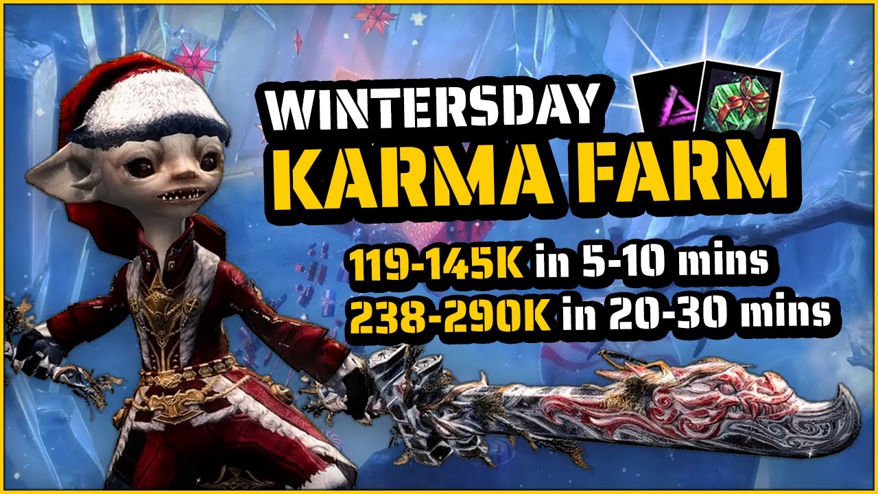 The BEST Way To FARM KARMA in Guild Wars 2 | Wintersday Karma Farming
