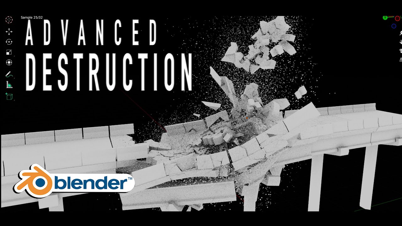 Расширенные эффекты разрушения в Blender 3D: полное руководство (с использованием дополнения KHAOS)