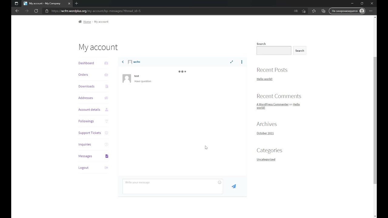 Better Messages - WCFM Integration