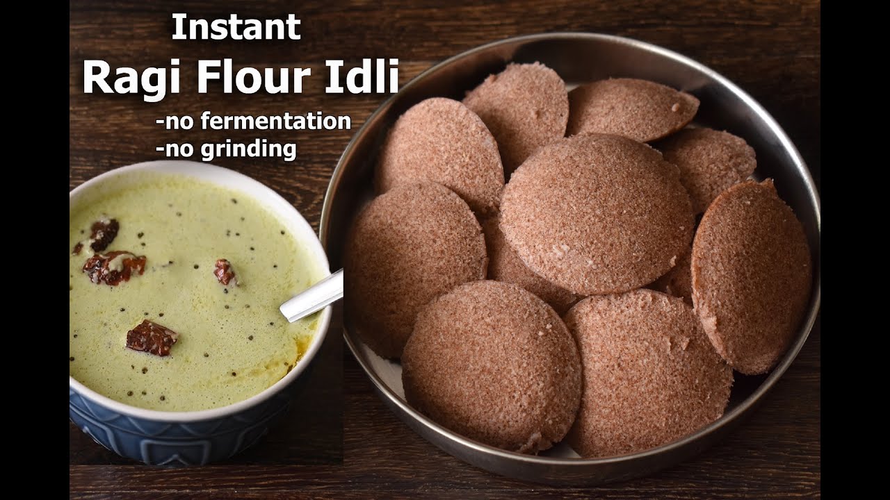 Instant Ragi Flour Idli Recipe | No Fermentation Ragi Flour Idli Recipe | Instant Ragi Idli