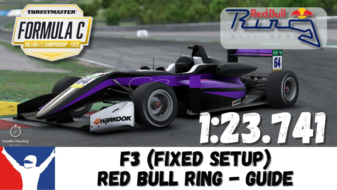 iRacing Dallara F3 - Red Bull GP Track Guide - Fixed iRacing Setup - 1:23.741