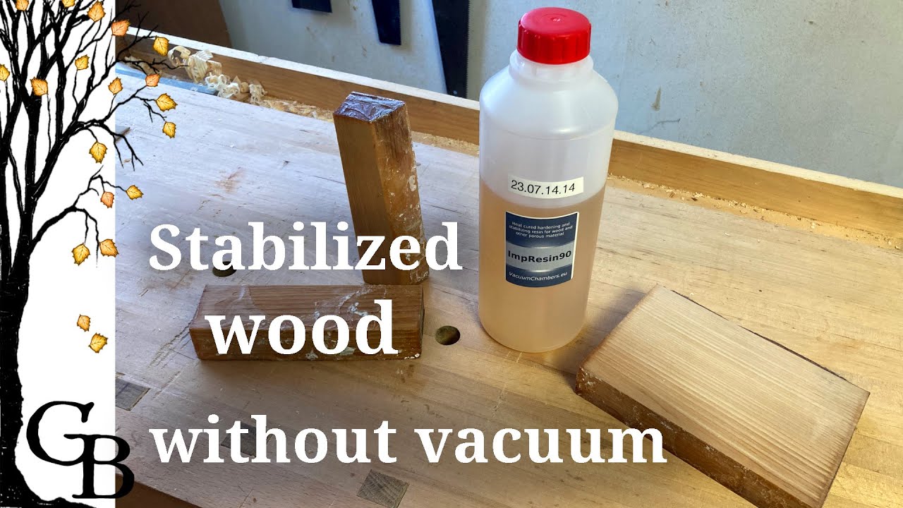 Resin stabilizing wood - without a vacuum