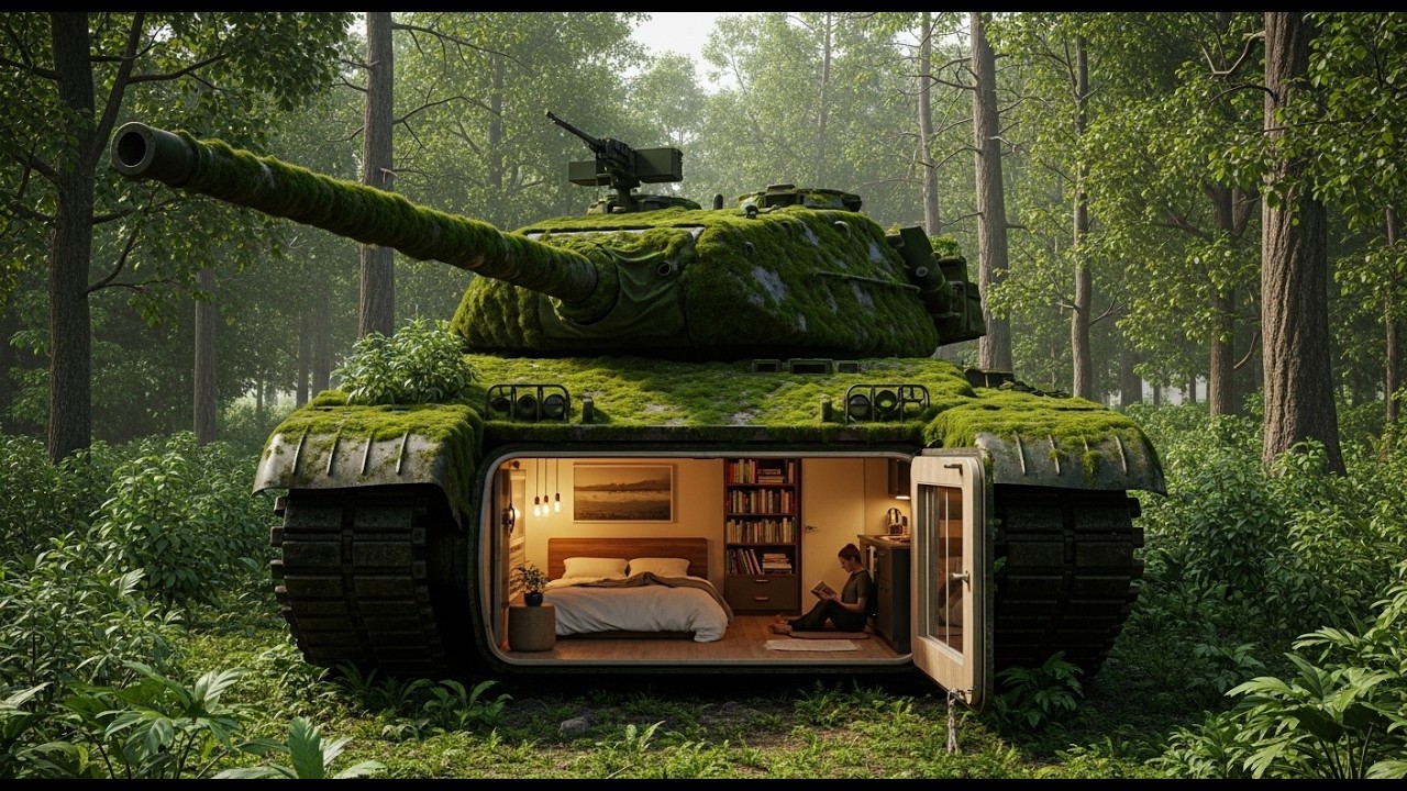 Turned a Rusted War Machine Into the Coziest Space Imaginable