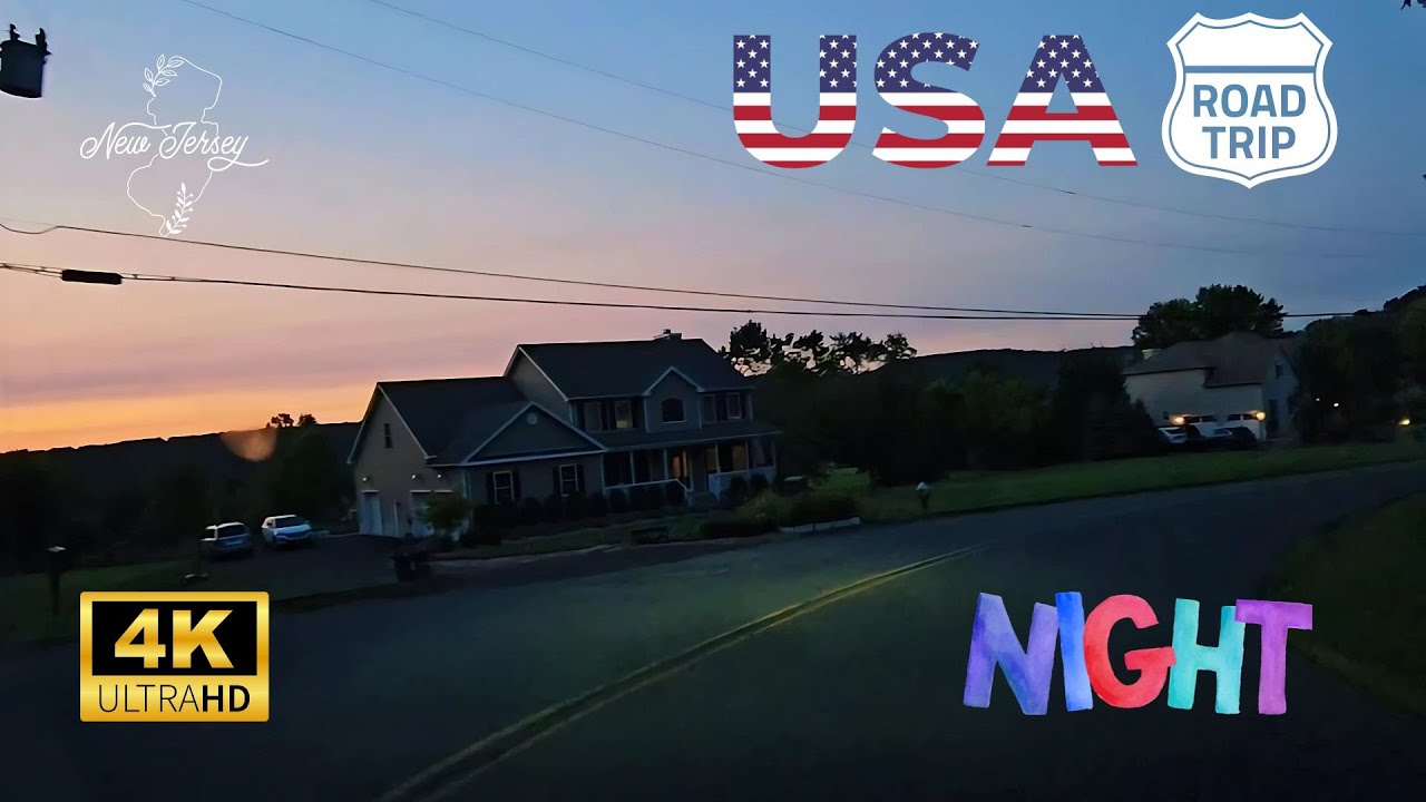 🌙 Night Drive in New Jersey! 🚘 Dark Roads ✨ 4K Road Trip 2025