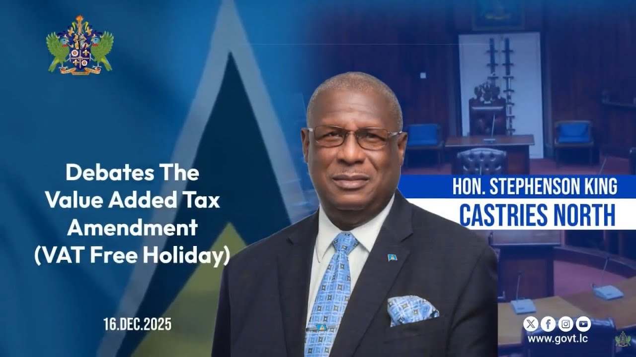 Hon. Stephenson King Debates The Value Added Tax Amendment (VAT Free Holiday)