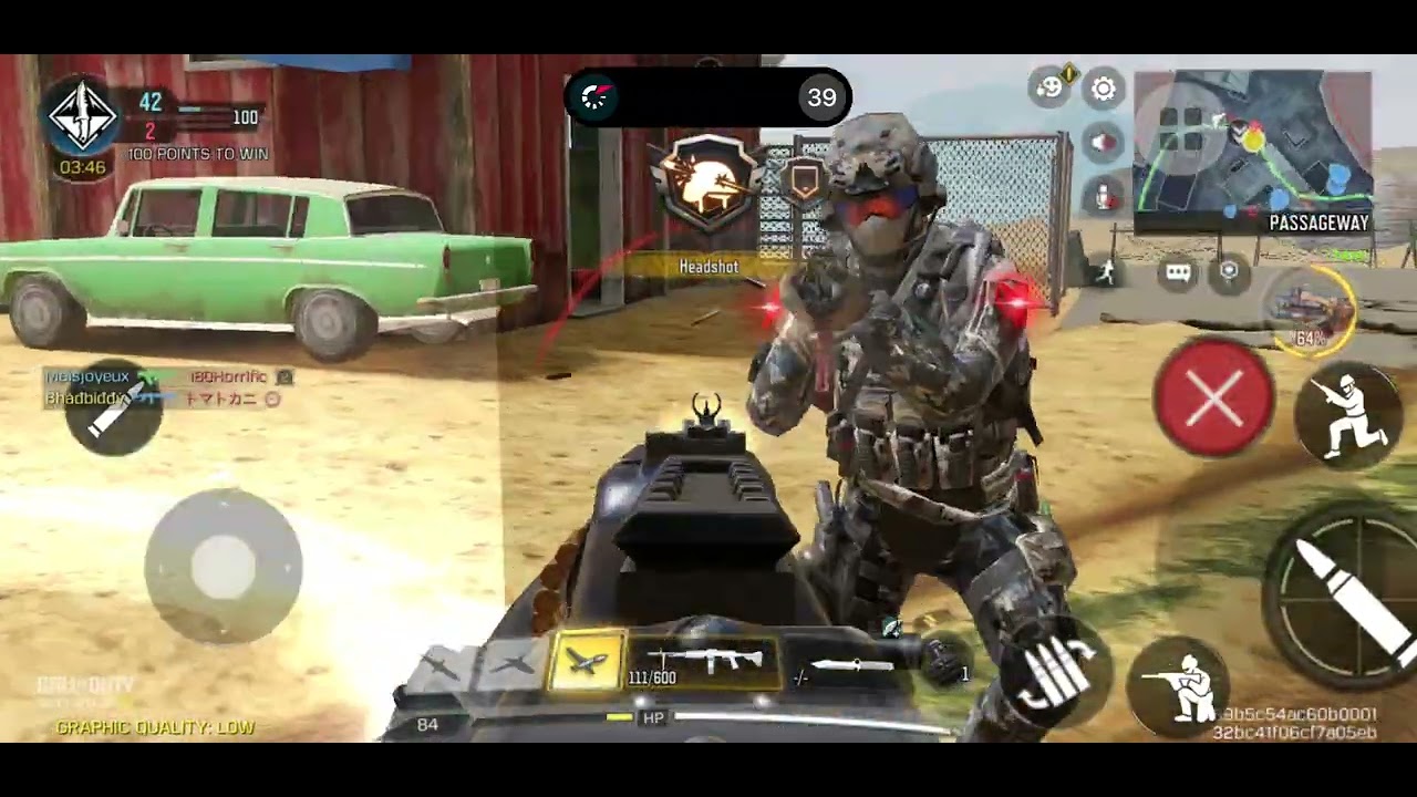 We defeated others in Multiplayer on CAL OF DUTY MOBILE and I won the MVP